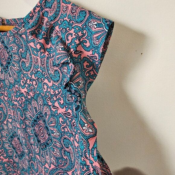 EUC LOFT PAISLEY MANDALA PRINT RUFFLED TOP SIZE SMALL - Picture 8 of 12